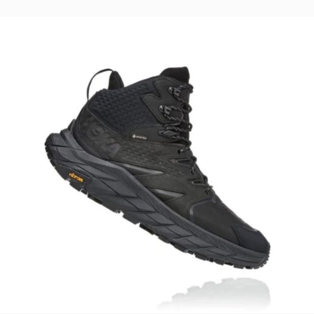 HOKA ONE ONE Men's Anacapa Mid Gore-Tex - Black / Black size 10.5 - Picture 2 of 13